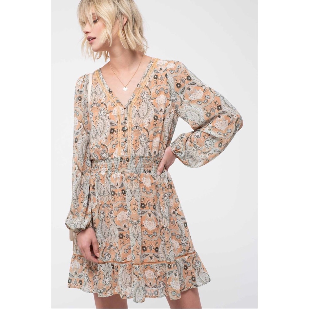 Paisley print dress
